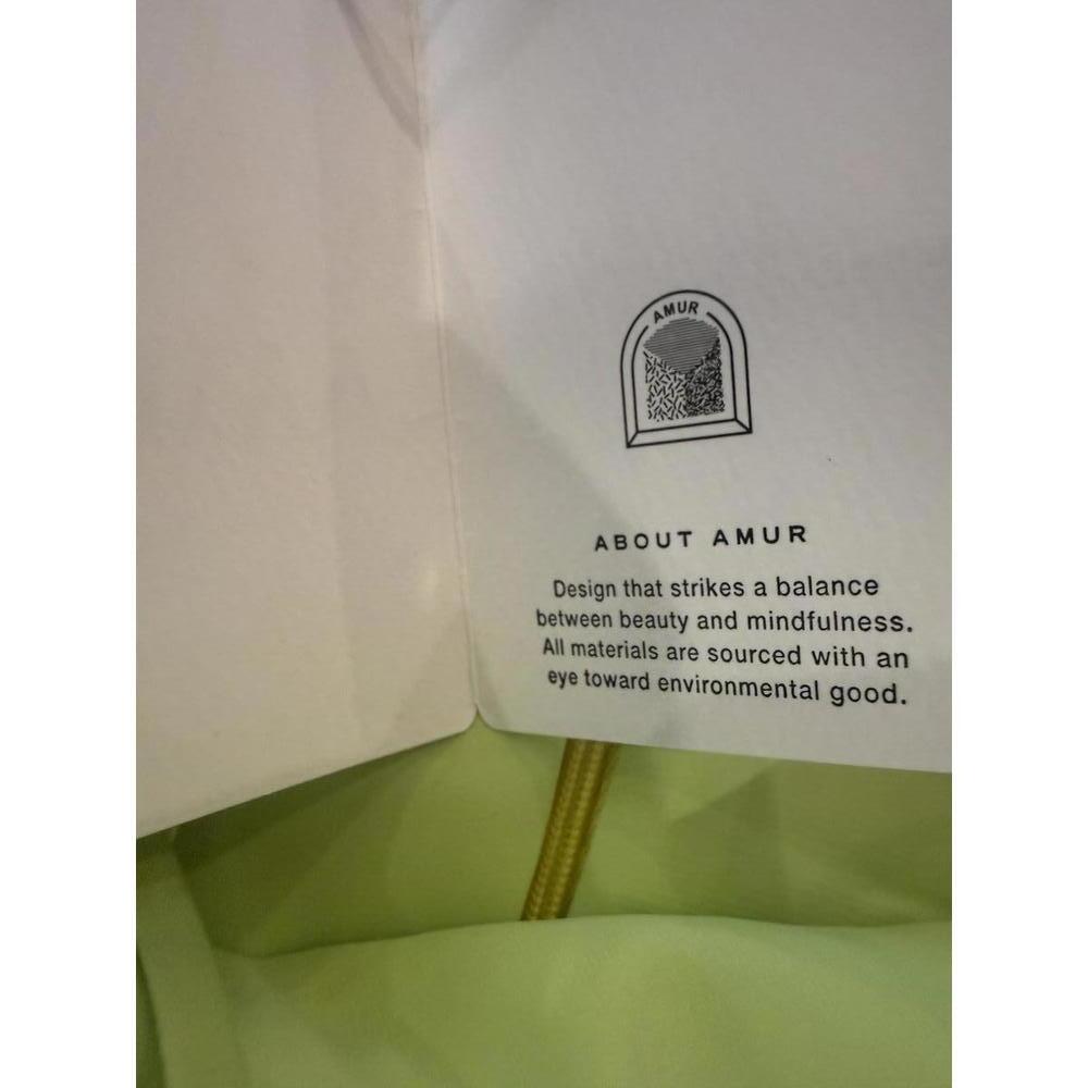 AMUR Krisley Pleated Satin Lime Green Midi Dress - Picture 10 of 12